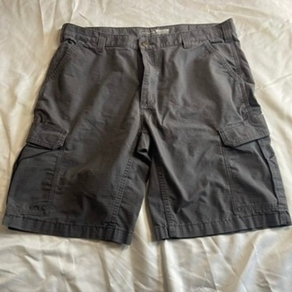Carhartt Mens Relaxed Fit Ripstop Cargo Shorts Grey Size 40 Workwear Utility